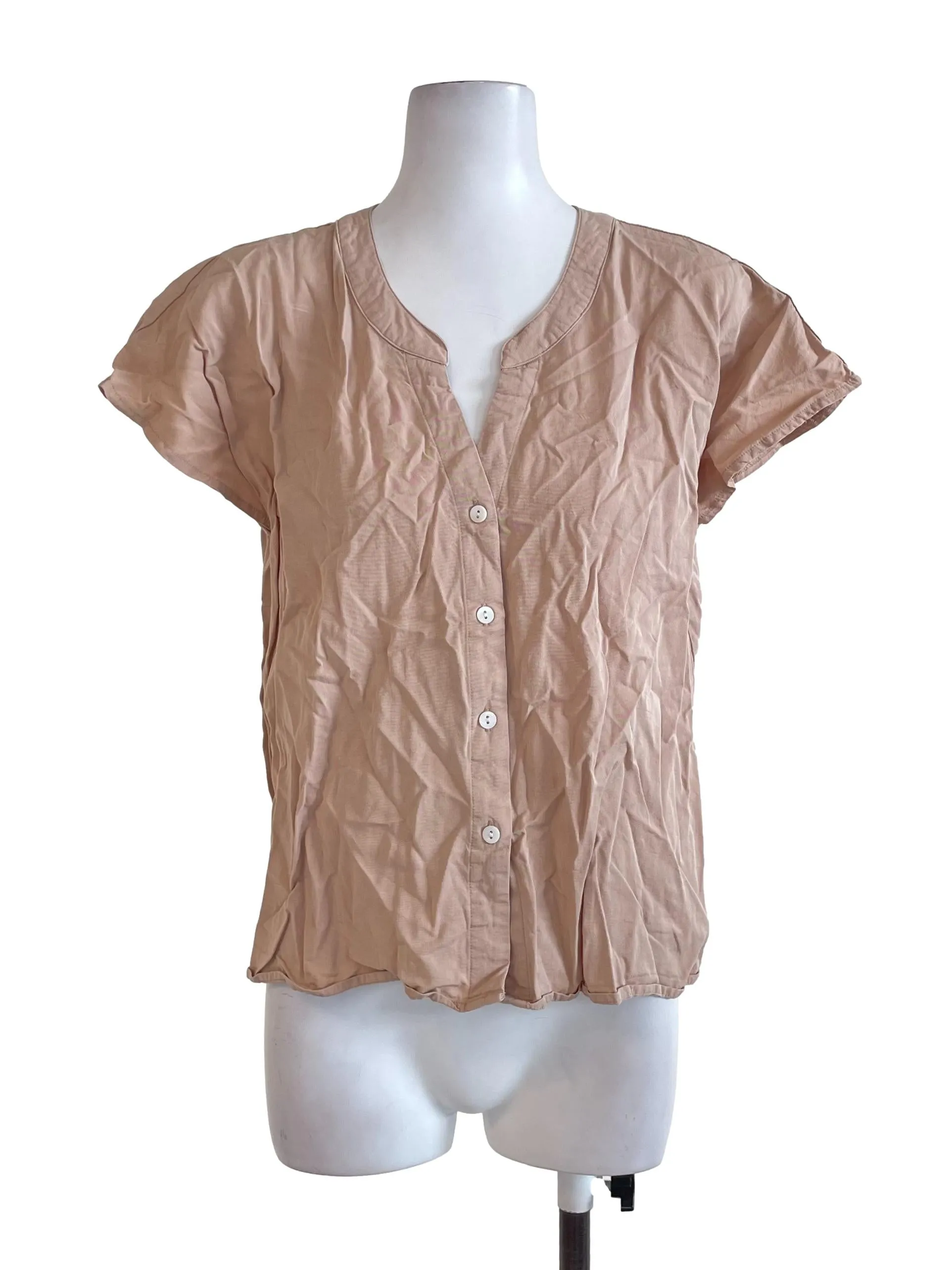 Beige Button Up Top