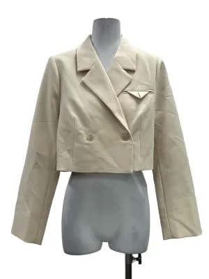 Beige Cropped Blazer