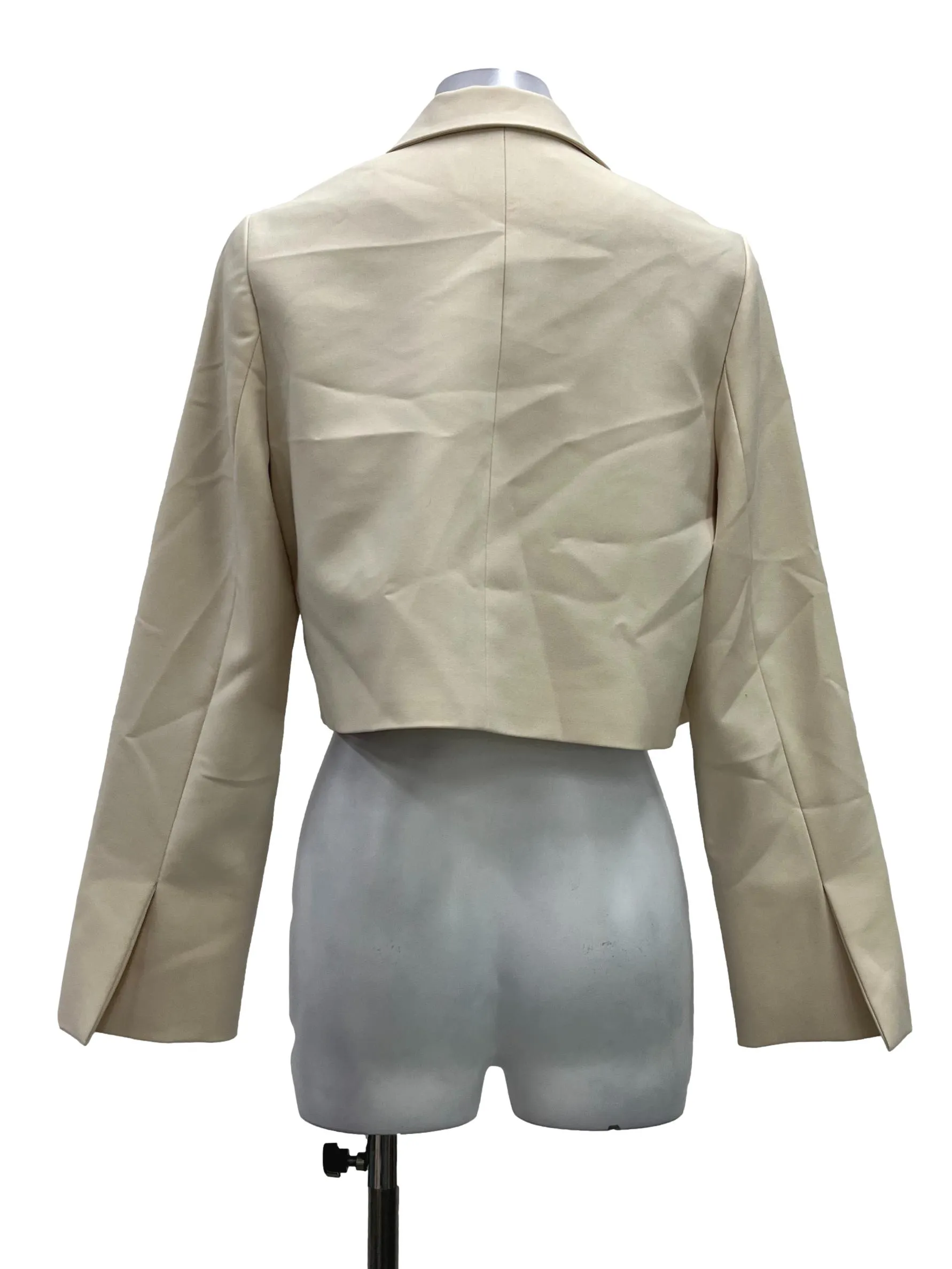 Beige Cropped Blazer
