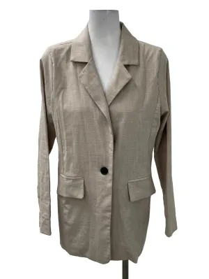 Beige Textured Blazer