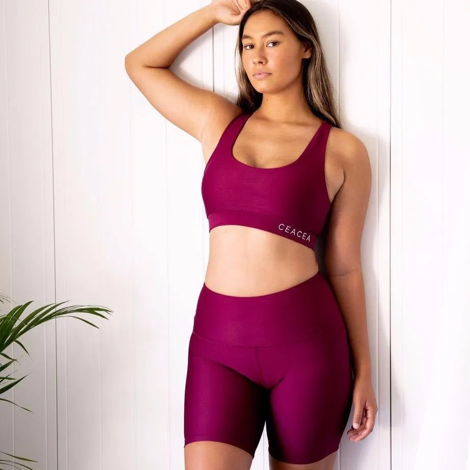 Biker Shorts - Wine