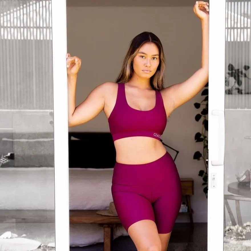 Biker Shorts - Wine