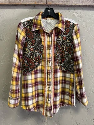 BKE PATCHWORK BUTTON UP