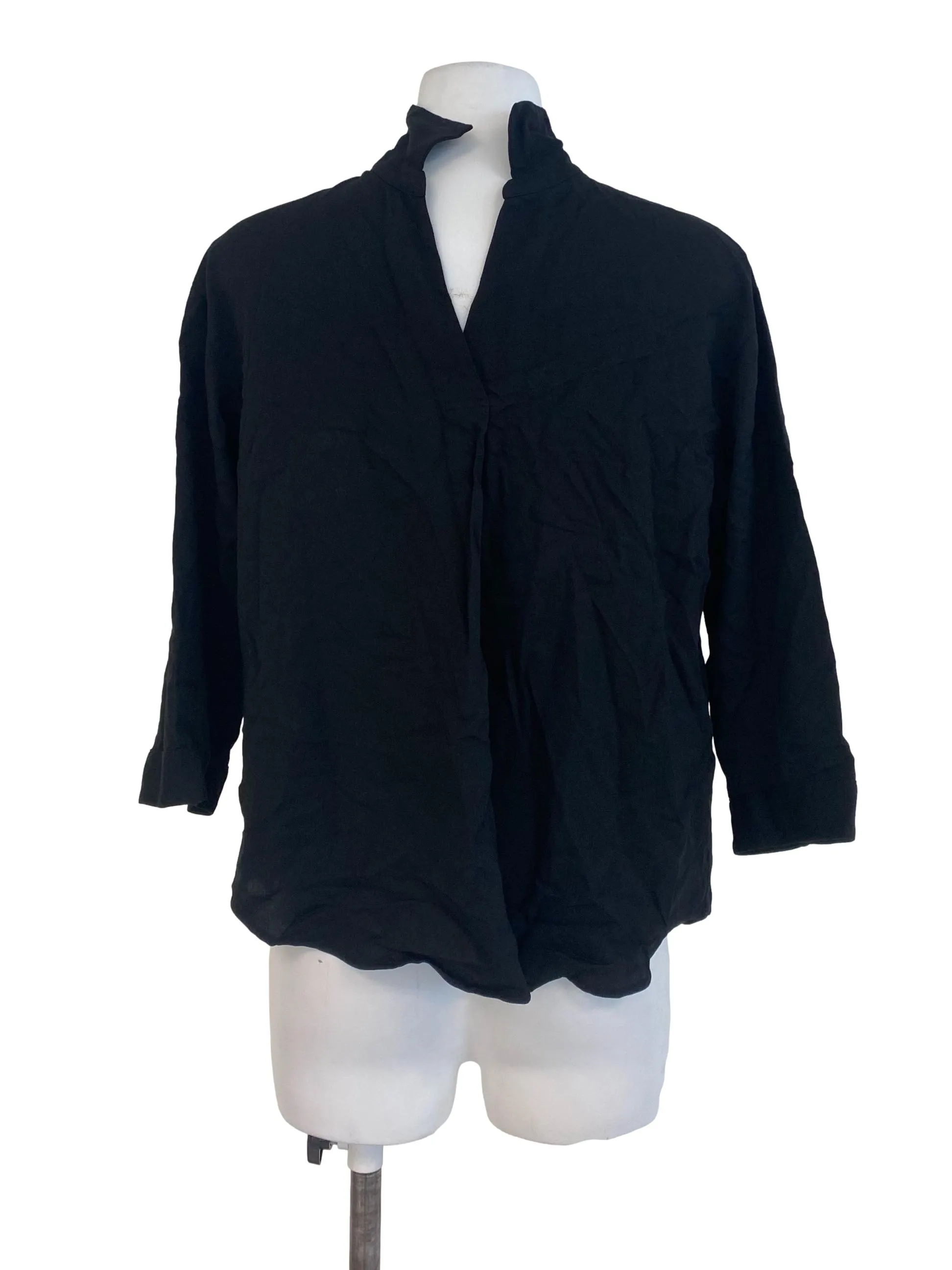 Black Button Top