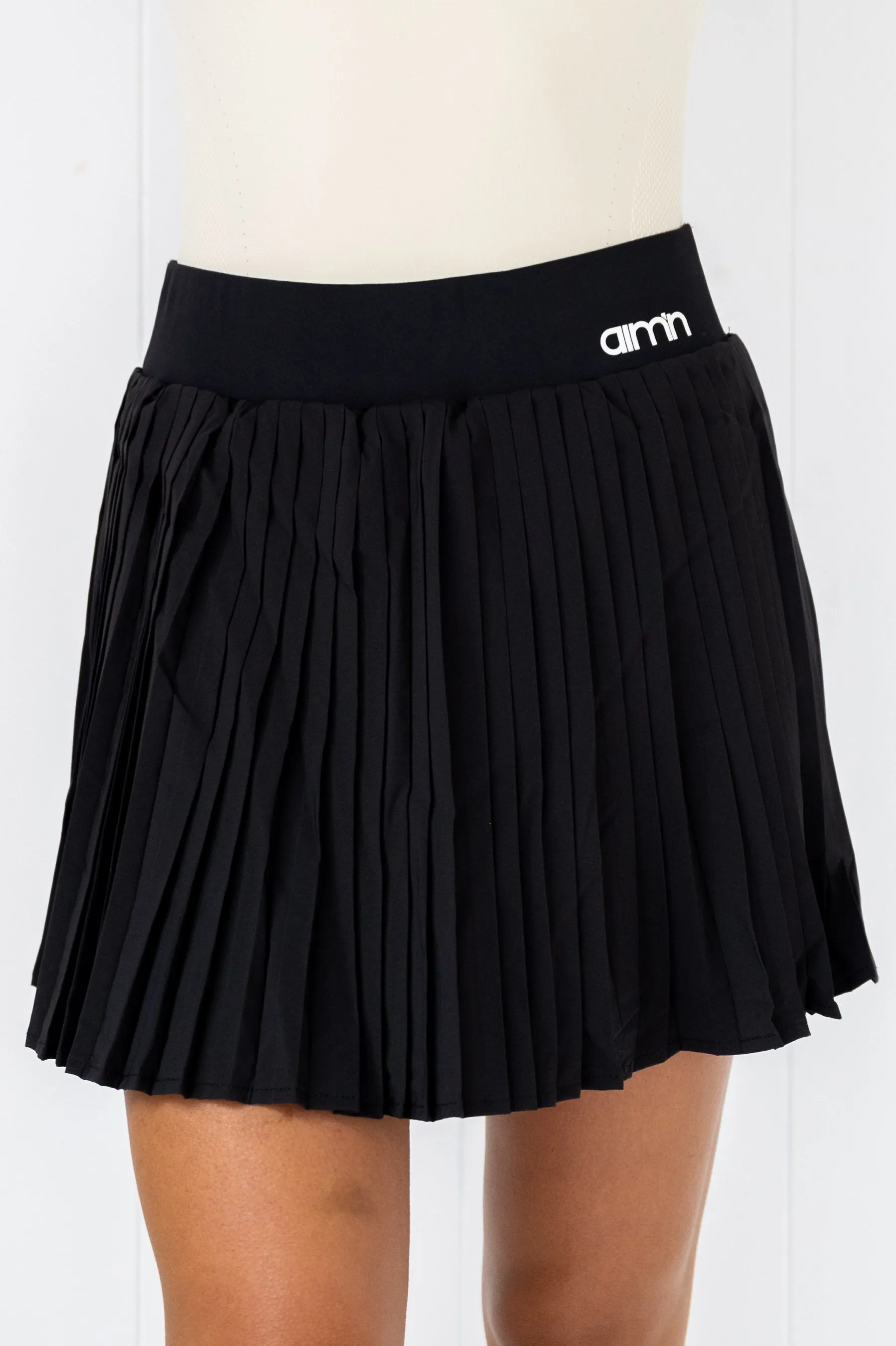 Black Pleat Skort