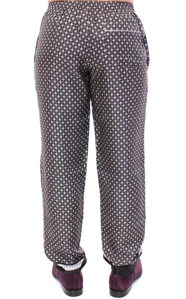Black SILK Pajama Lounge Pants