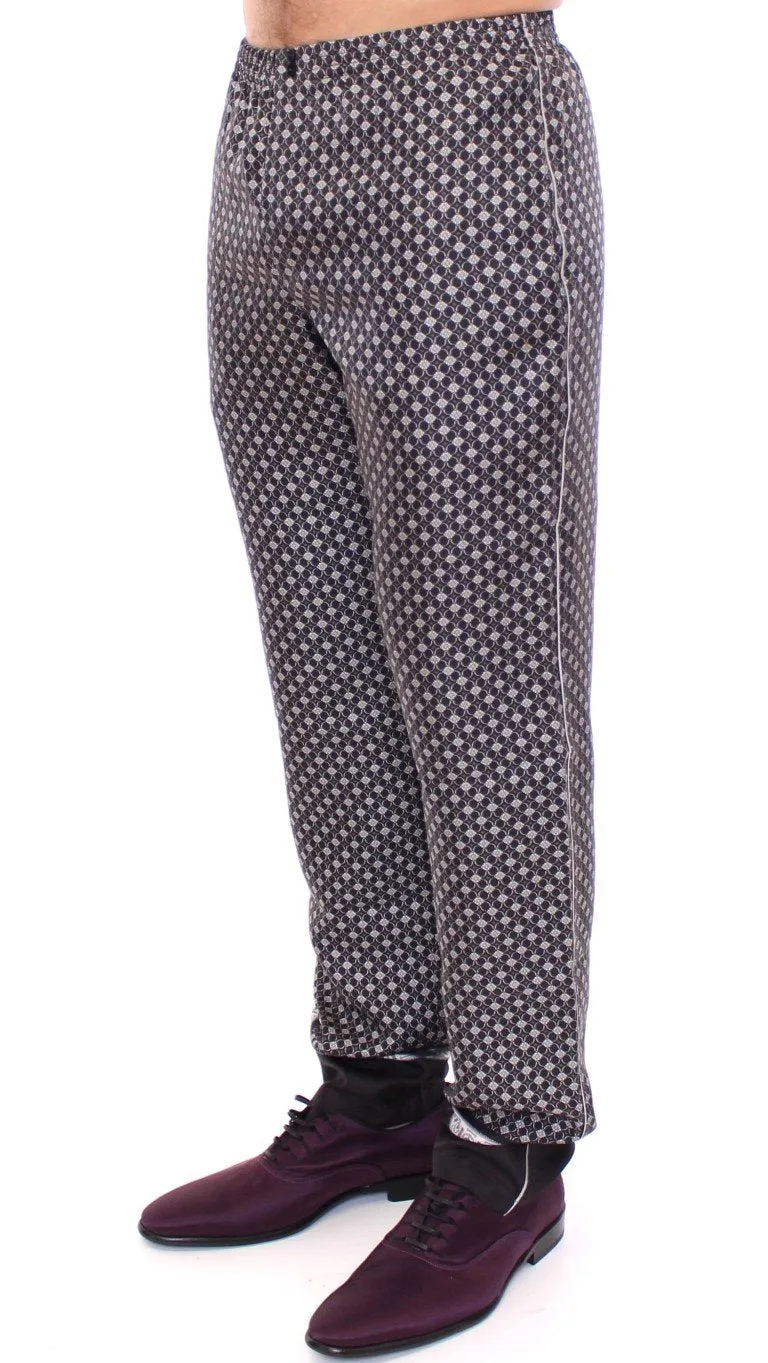 Black SILK Pajama Lounge Pants