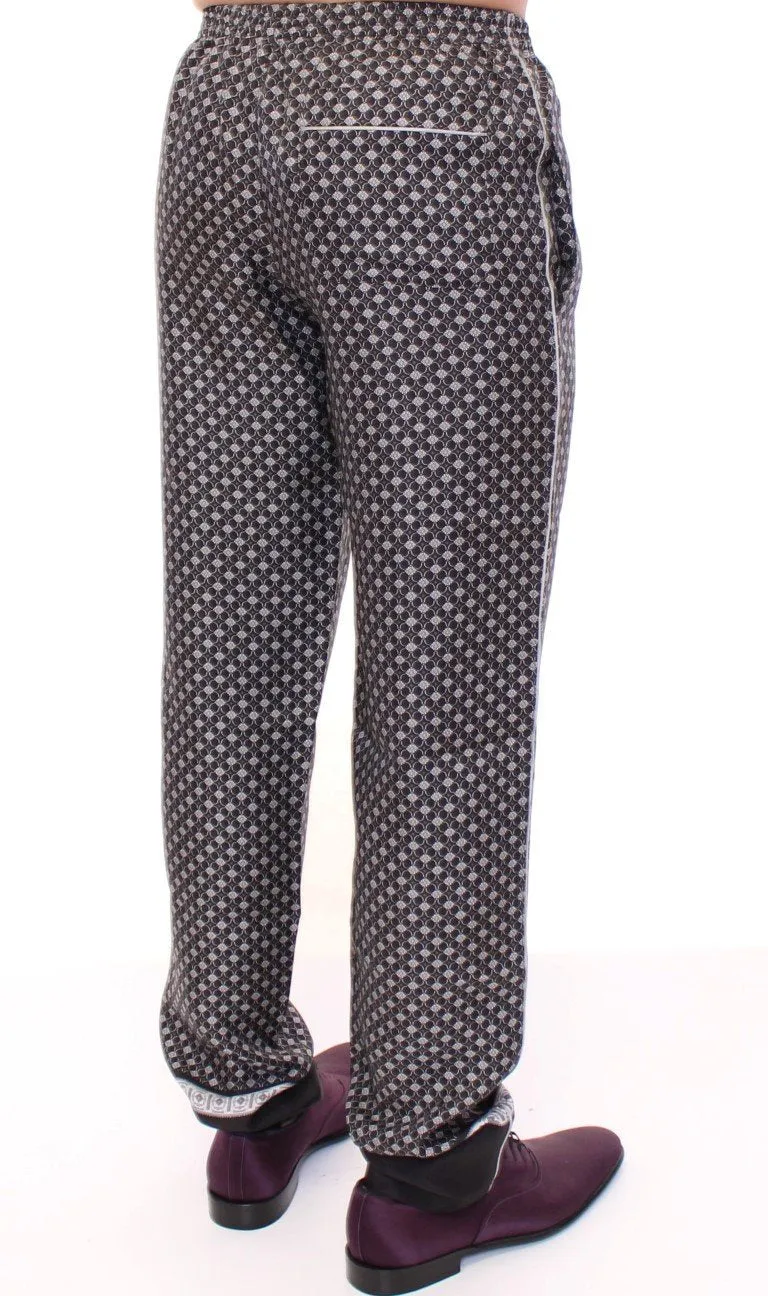 Black SILK Pajama Lounge Pants