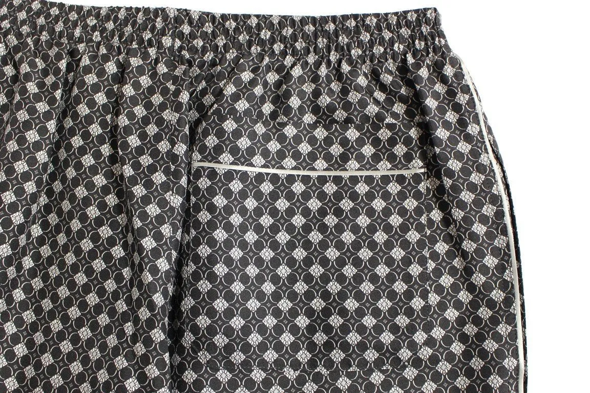 Black SILK Pajama Lounge Pants