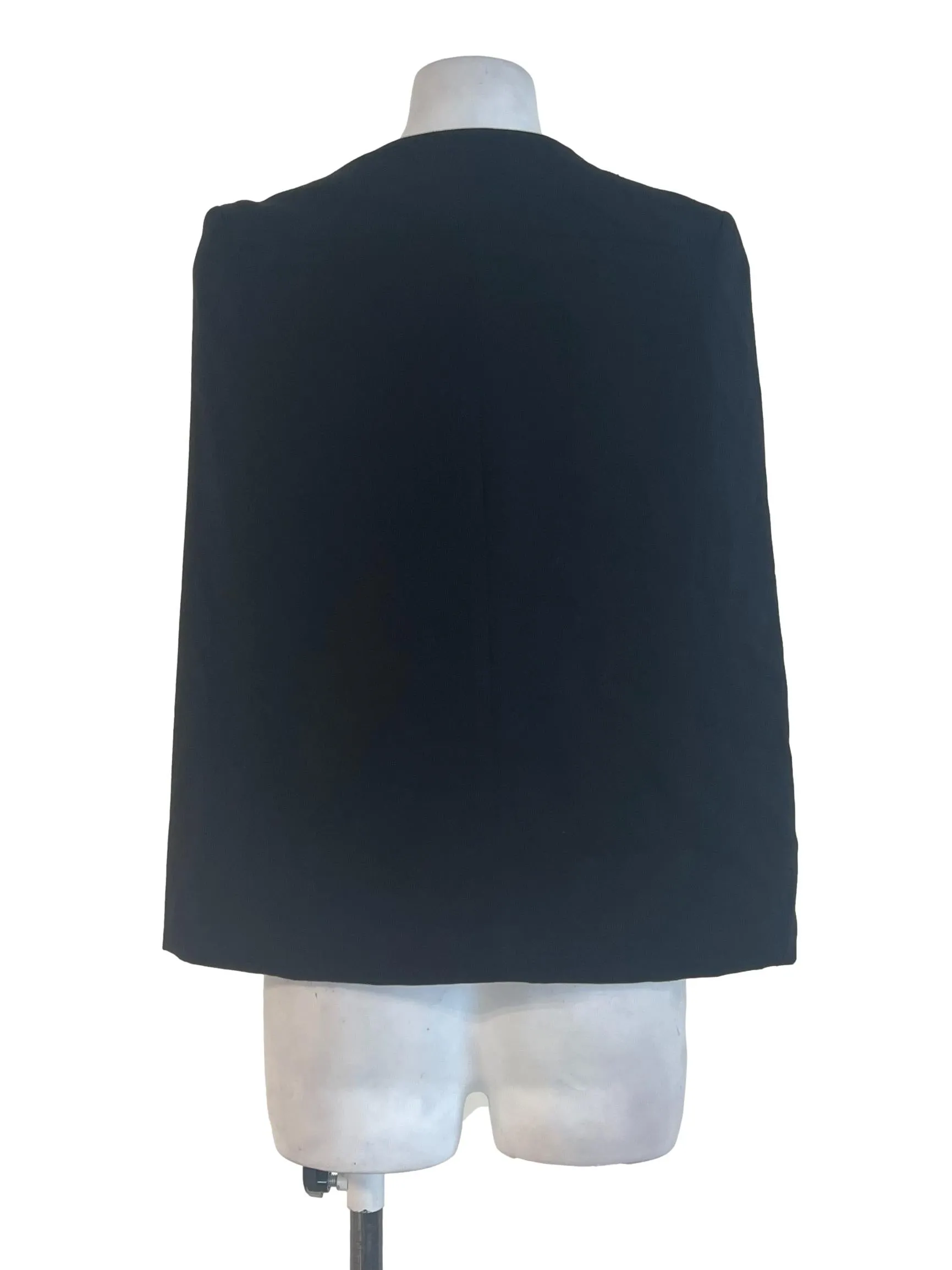 Black Slit Sleeve Blazer
