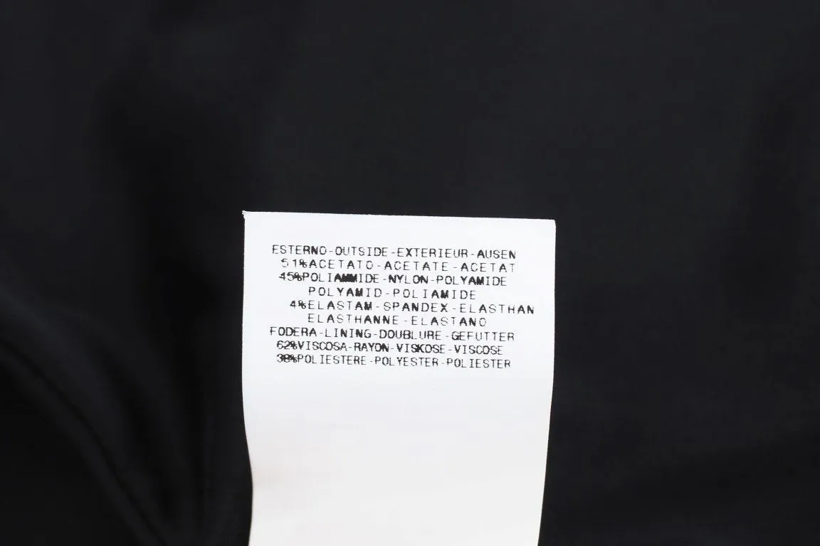 Black Stretch Two Button Suit
