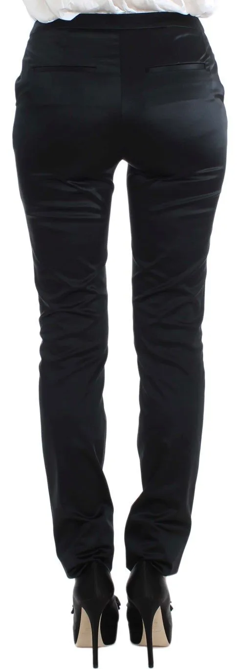 Black Stretch Two Button Suit
