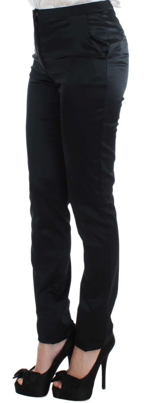 Black Stretch Two Button Suit