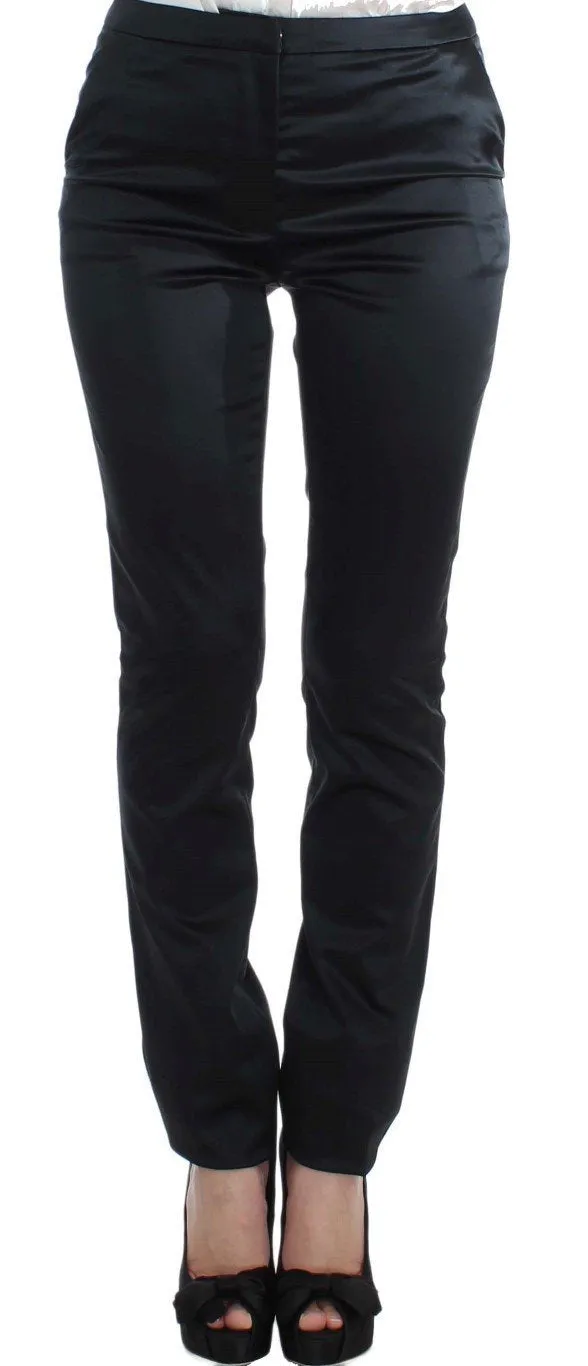 Black Stretch Two Button Suit