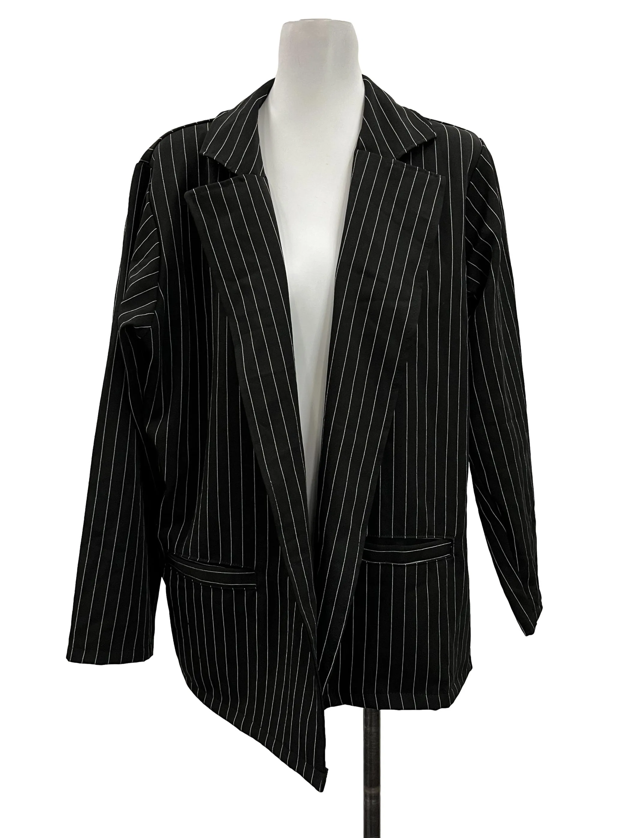 Black Striped Blazer