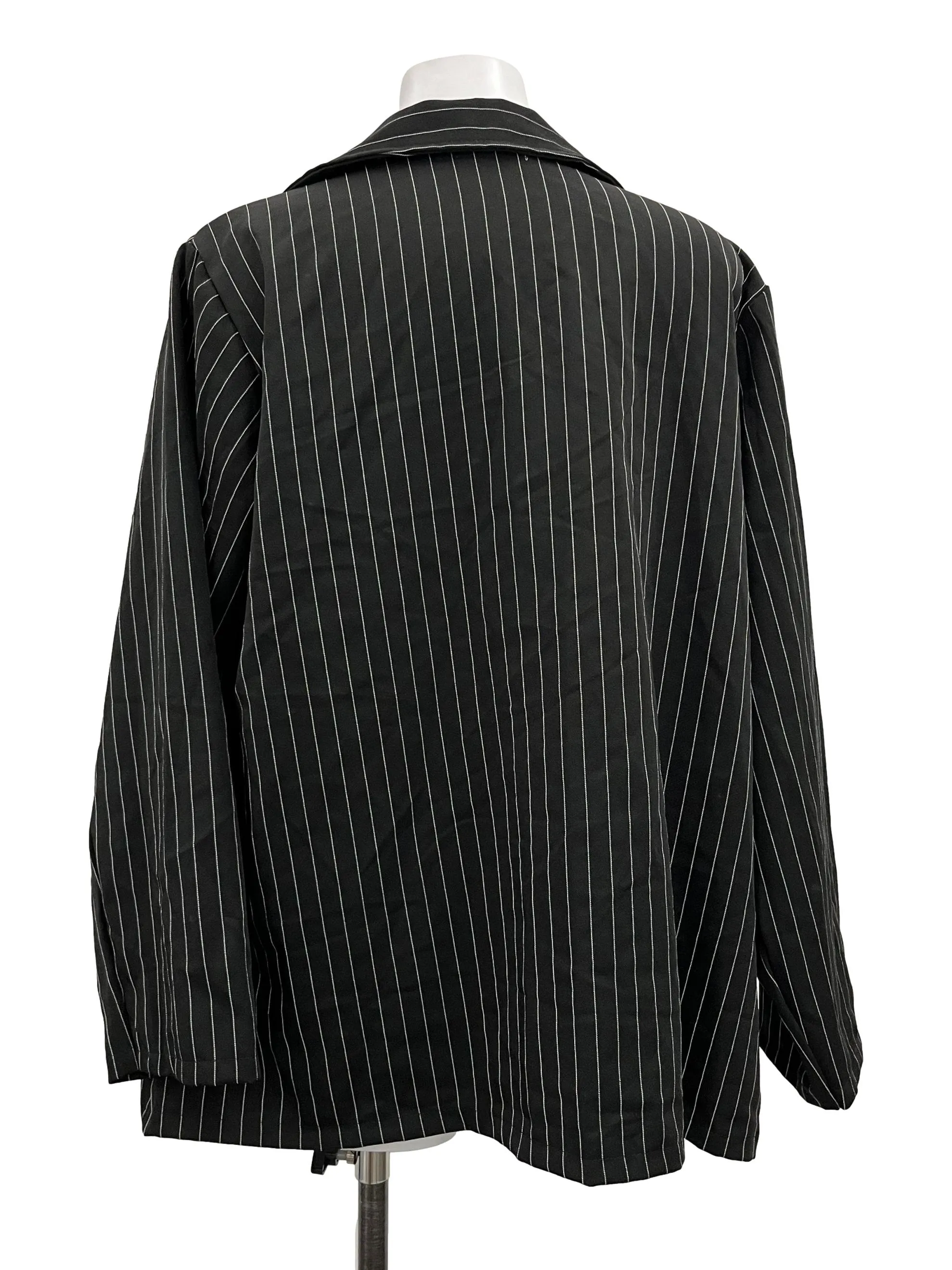 Black Striped Blazer