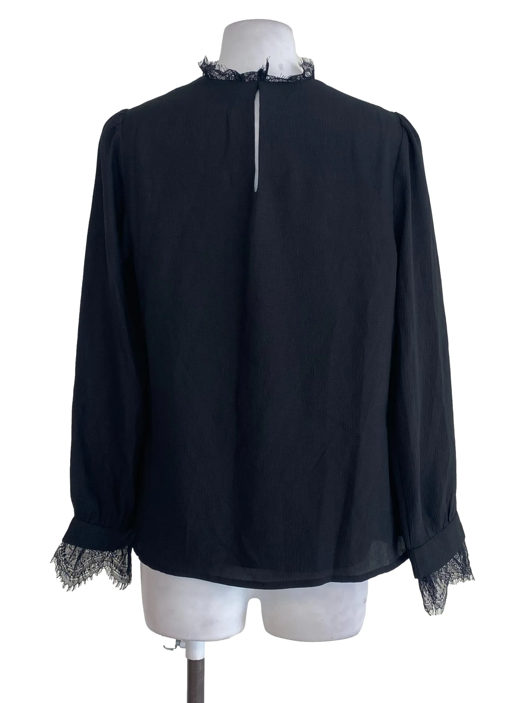 Black Textured Blouse LB