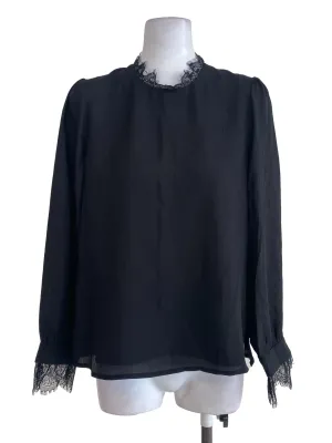 Black Textured Blouse LB