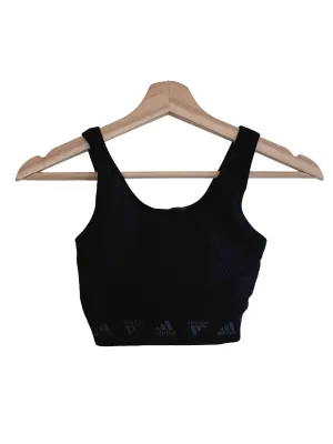 Black Textured Sport Bra