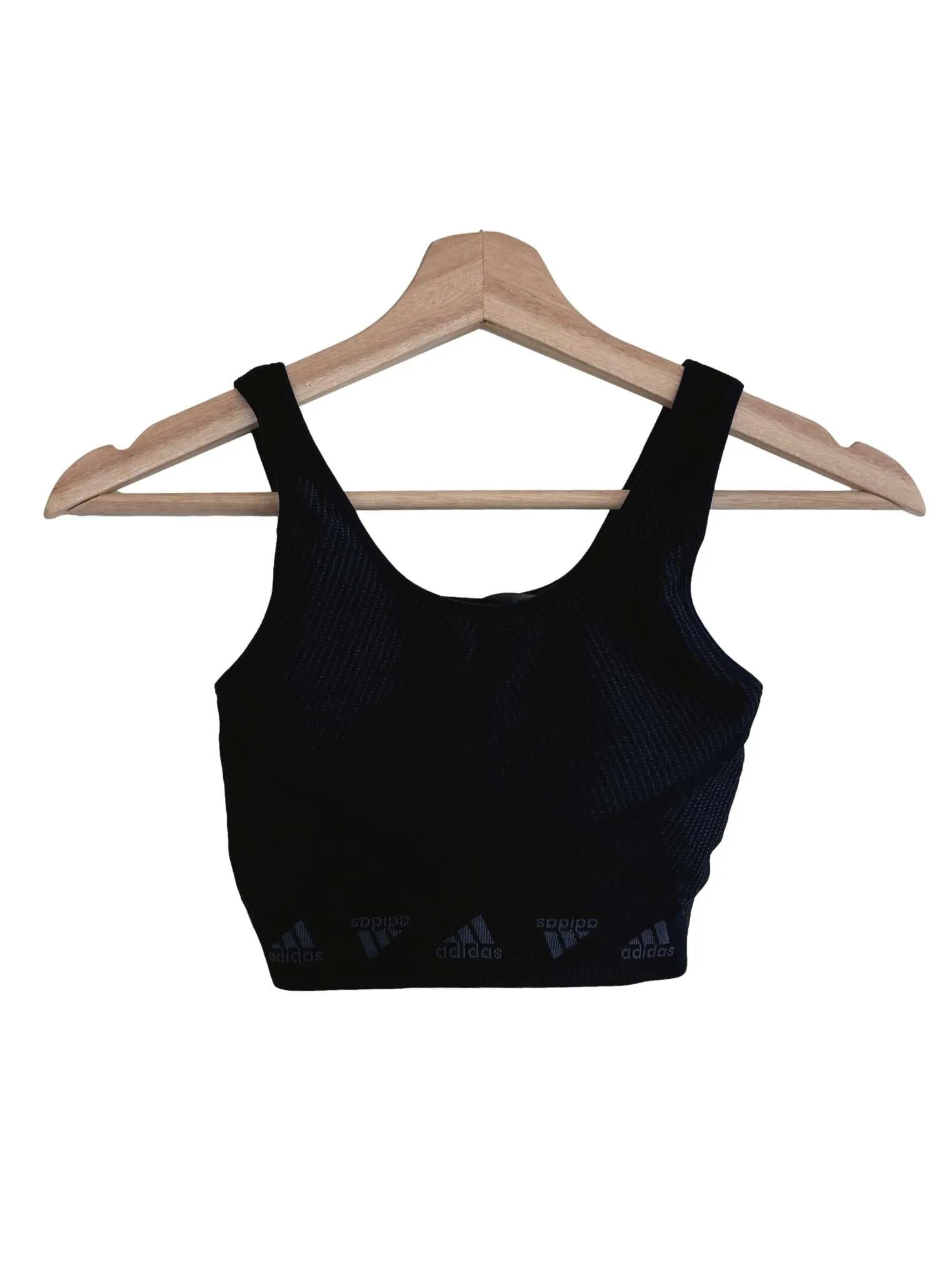 Black Textured Sport Bra