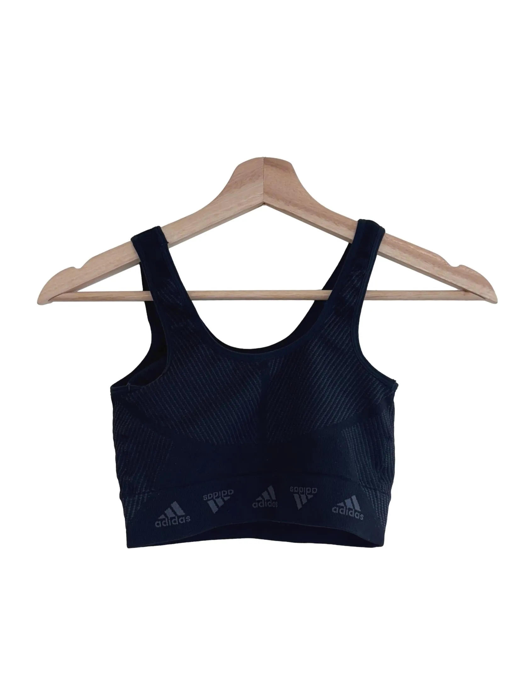 Black Textured Sport Bra