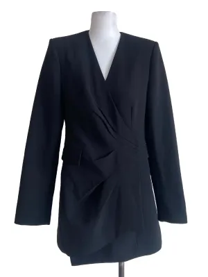 Black V Neck Empire Blazer