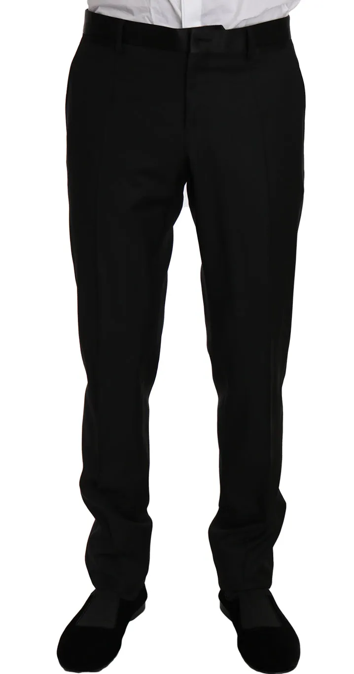 Black Wool MARTINI 3 Piece Slim Suit