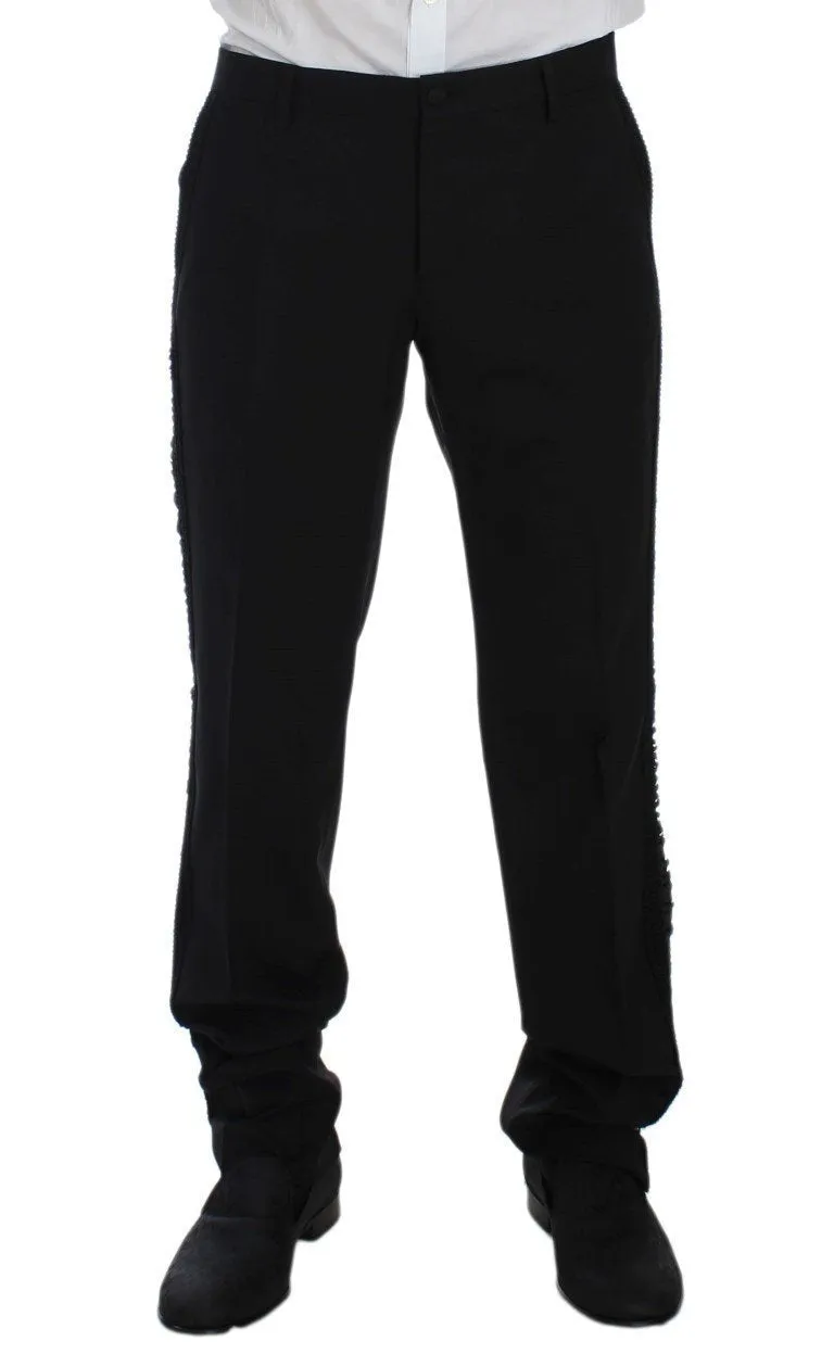 Black Wool Torero 3 Piece Slim Fit Suit
