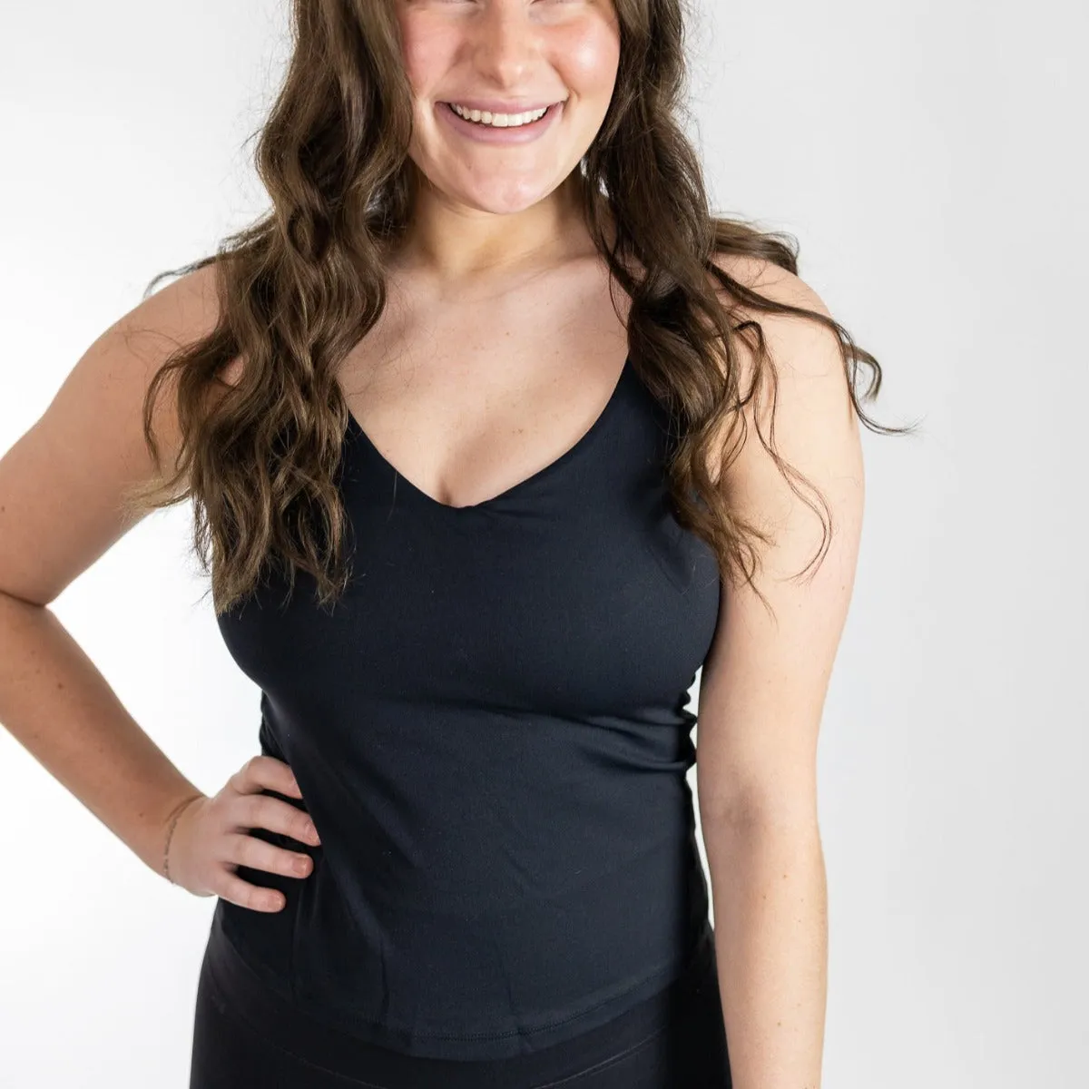 Bliss"Full" V-Neck Tank with Scoop Back | A-D Cup | SALE from DYM Athletics
