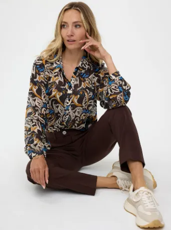Blouse Elegant Leaves F2410519