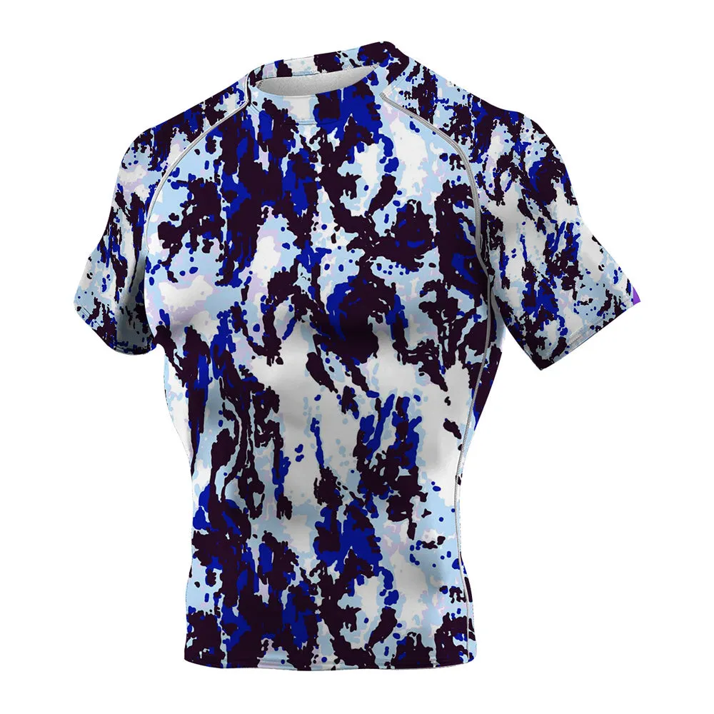 Blue Camouflage BJJ Rash Guard