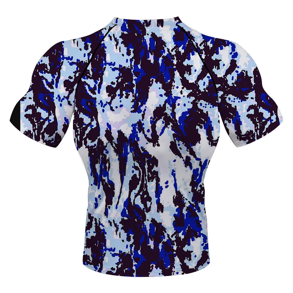 Blue Camouflage BJJ Rash Guard
