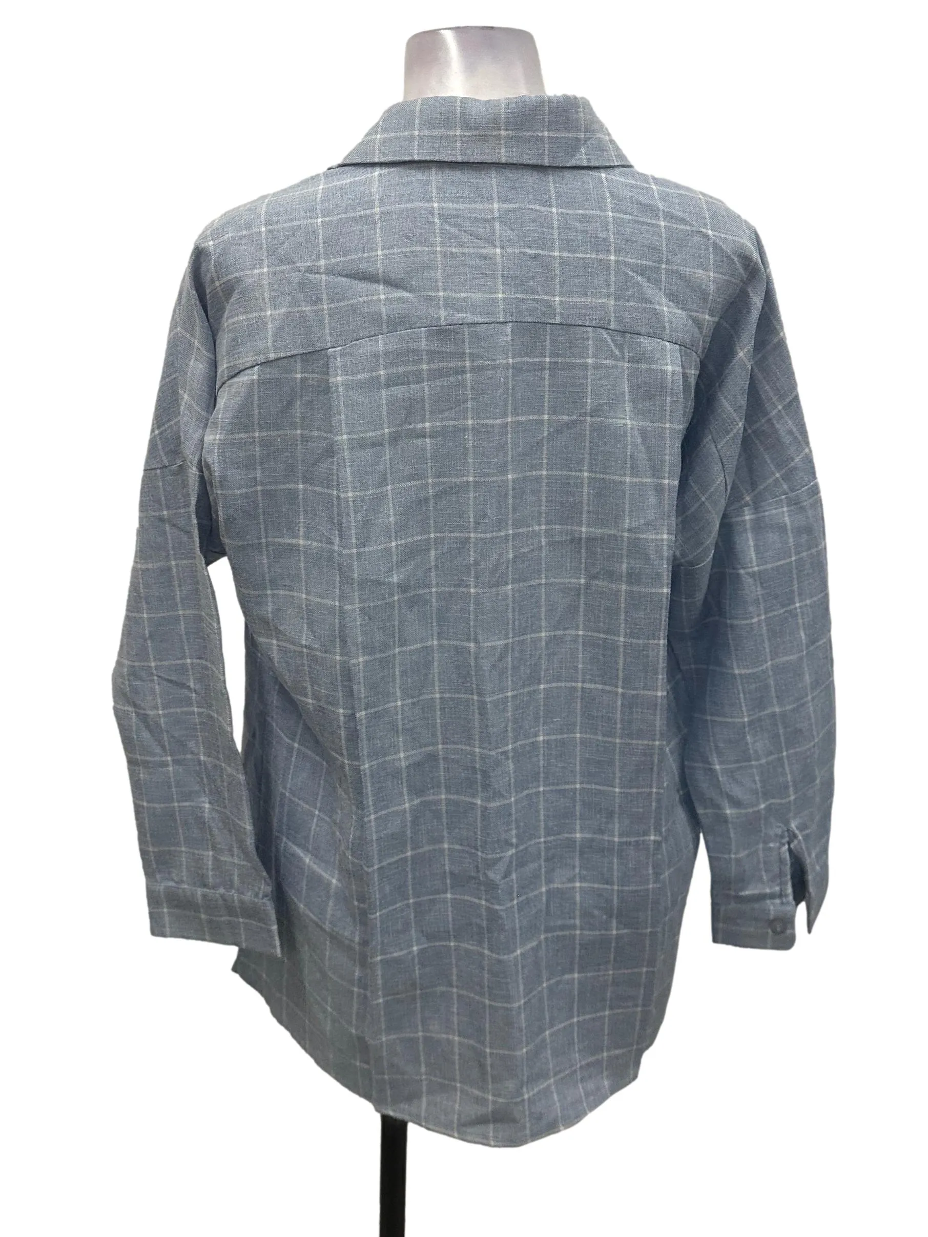 Blue Grid Button Down Shirt