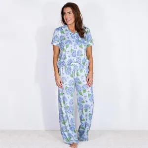 Blue Hydrangea Pajama Set