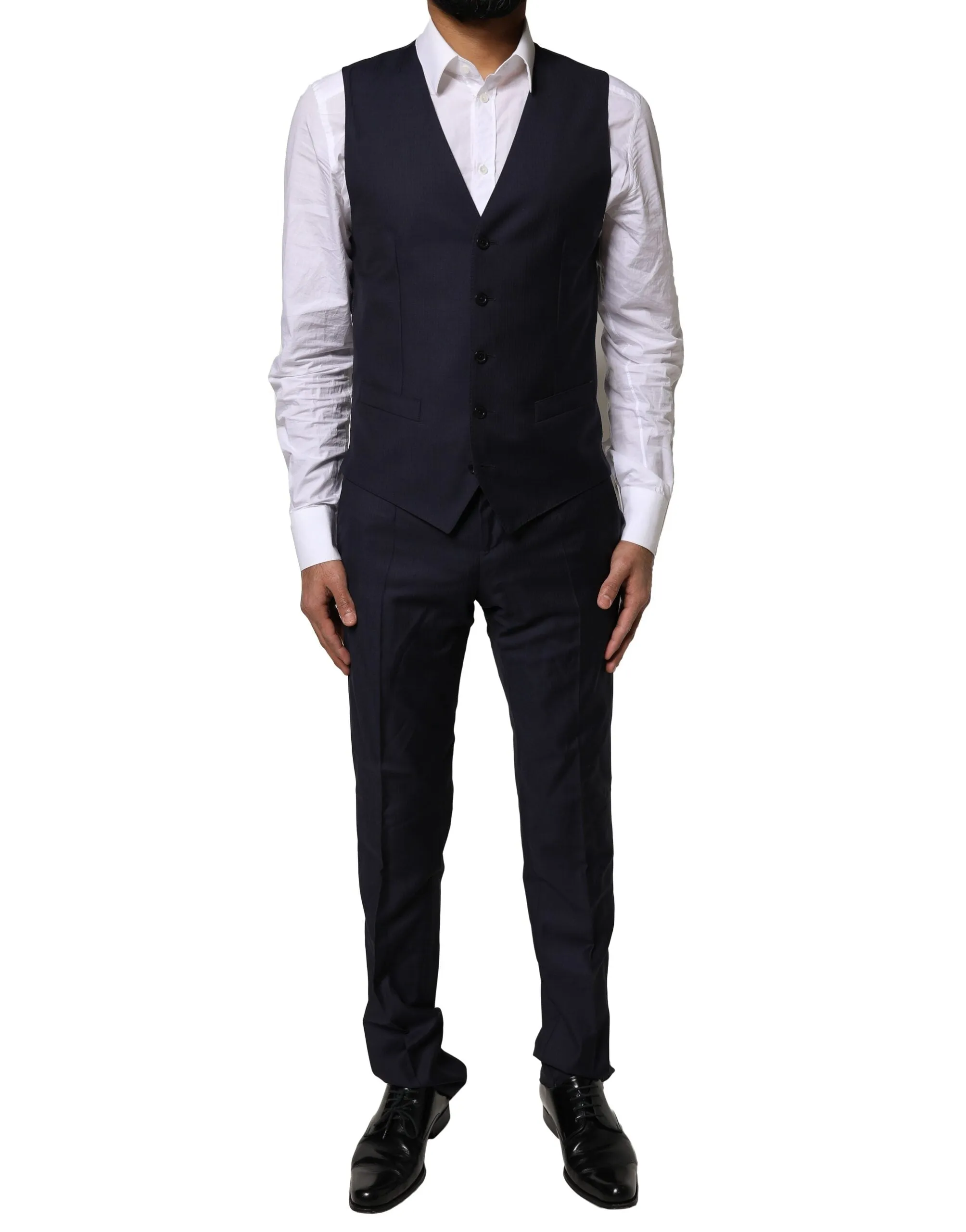 Blue MARTINI Wool 3 Piece Formal Men Suit