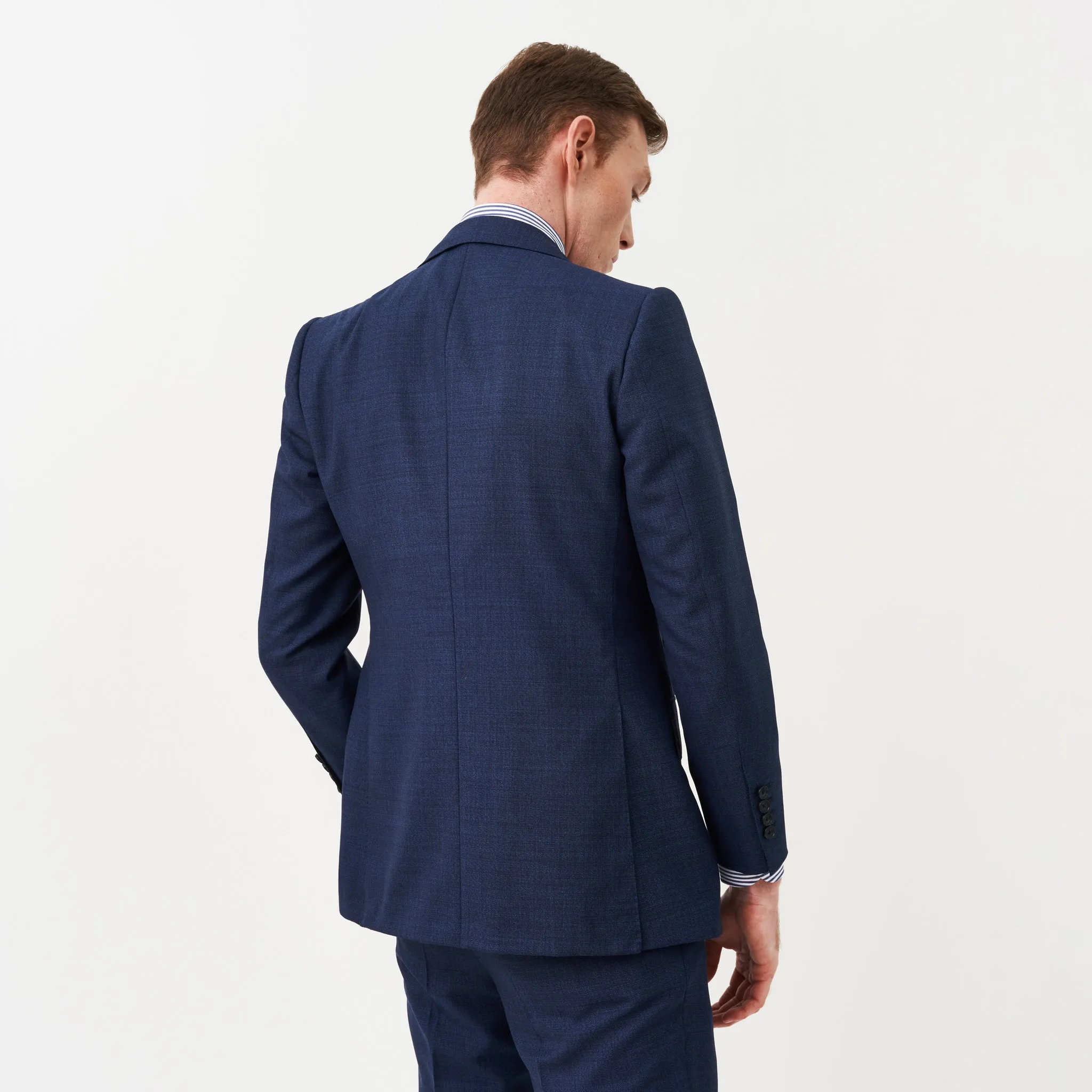 Blue Nail Head Contemporary Suit