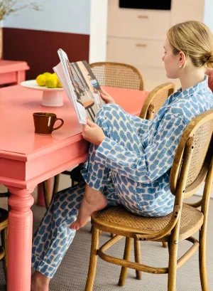 Blue Pineapple | Long Pyjama Set