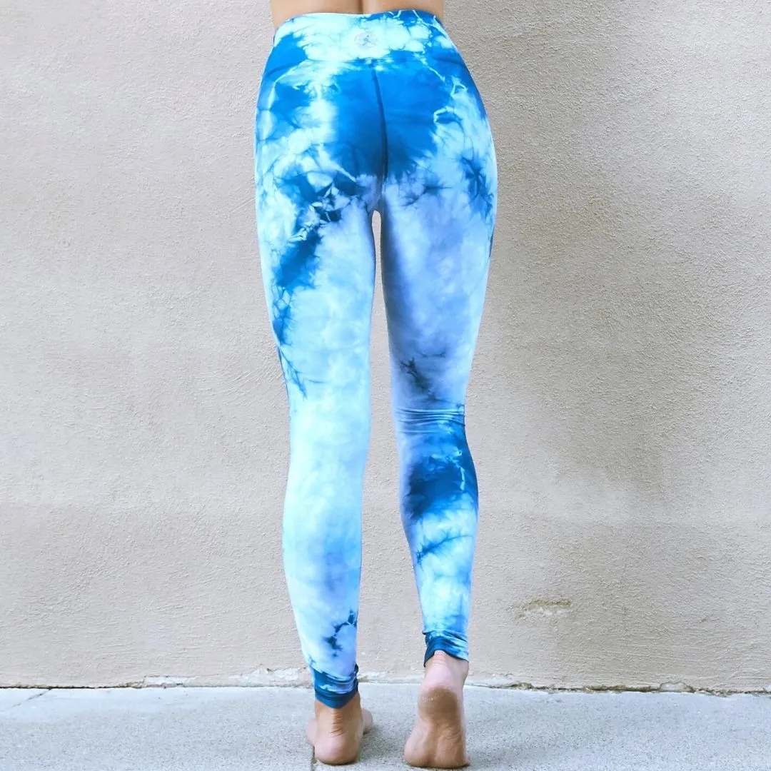 Blue Tie-Dye Legging
