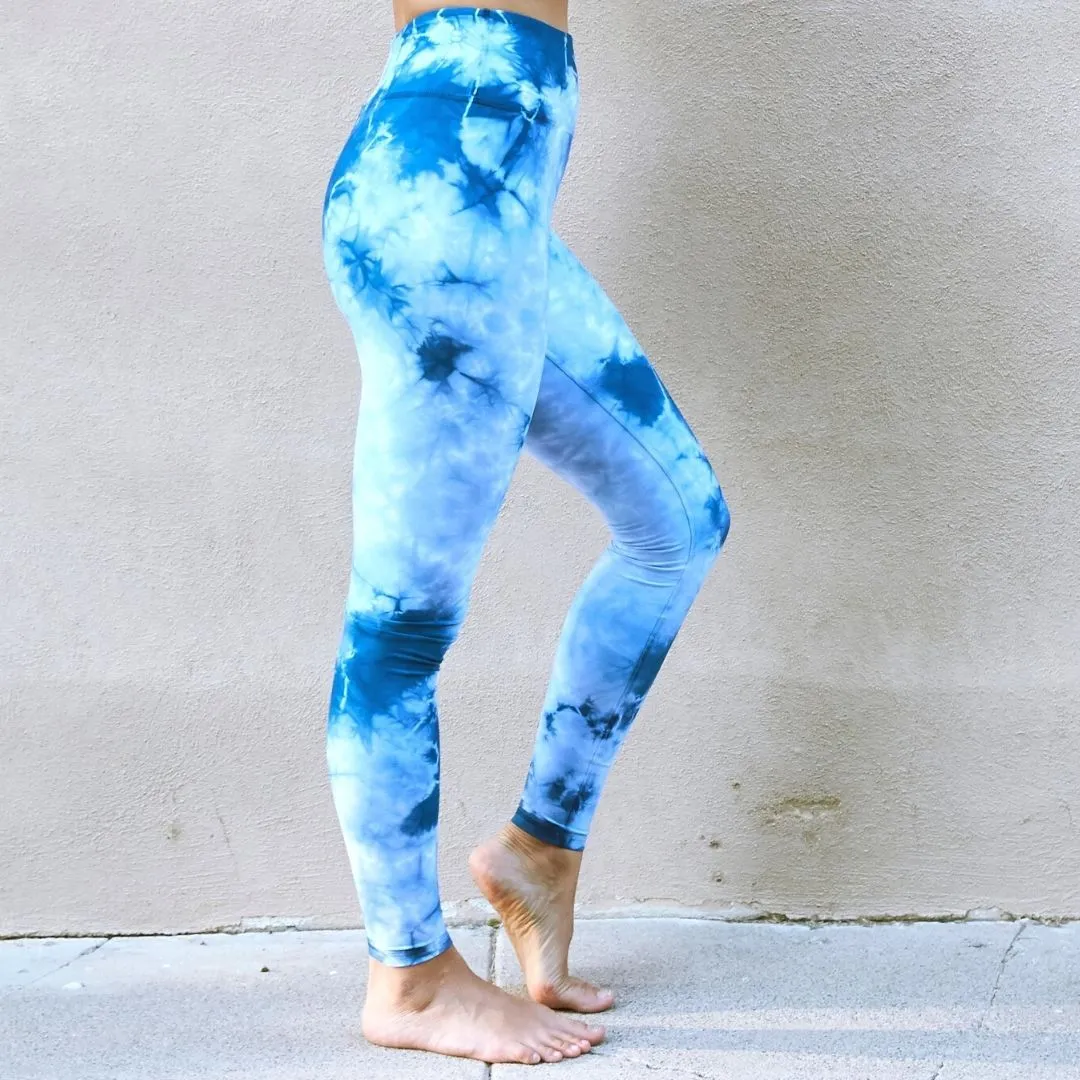 Blue Tie-Dye Legging