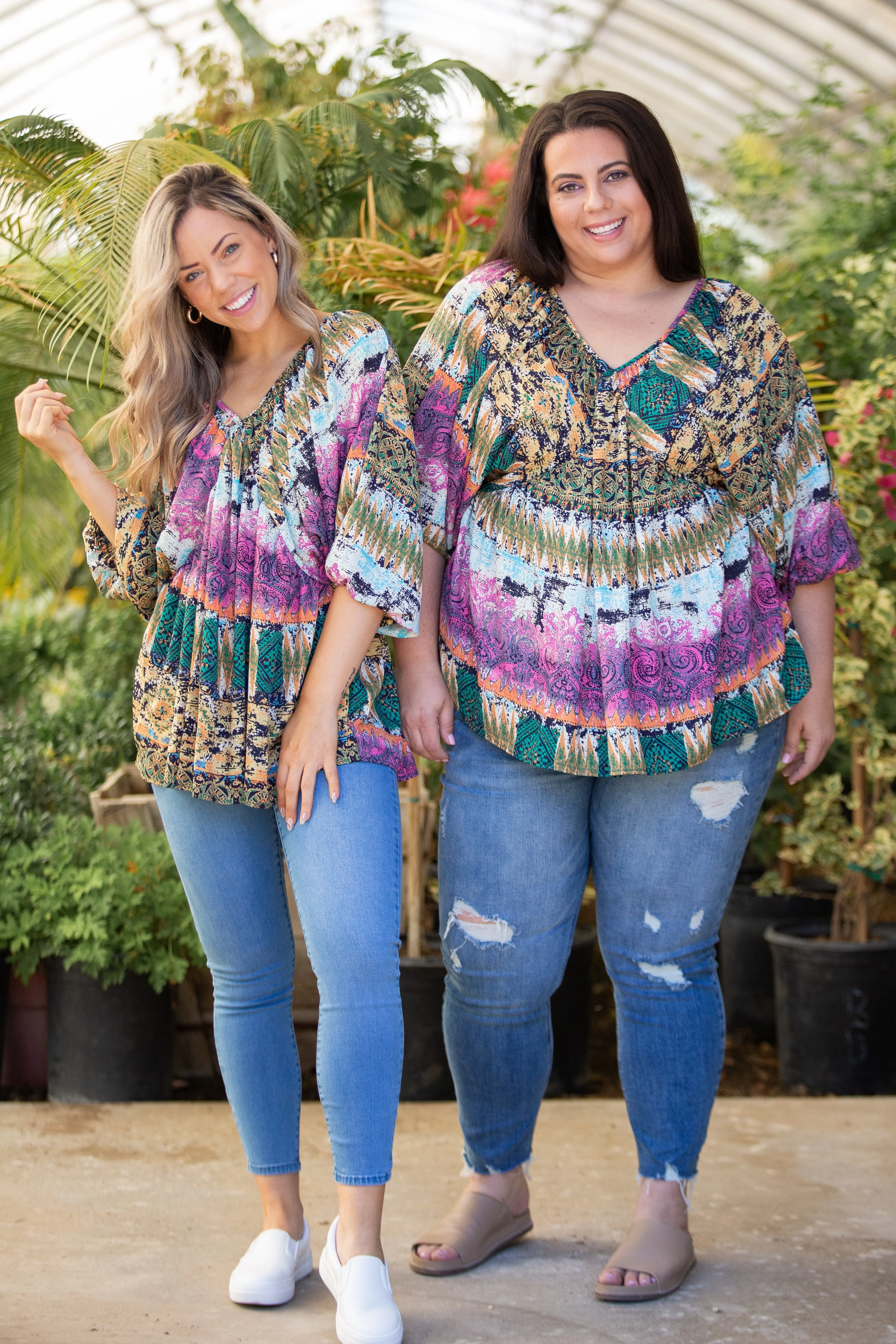 Boho Beauty Bell Sleeve Top