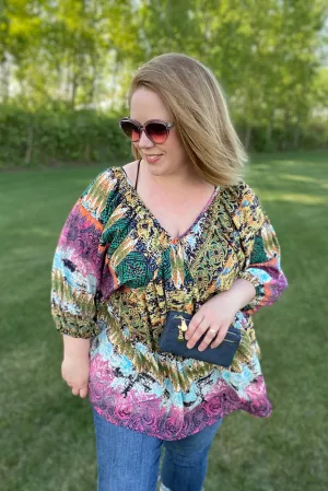 Boho Beauty Bell Sleeve Top