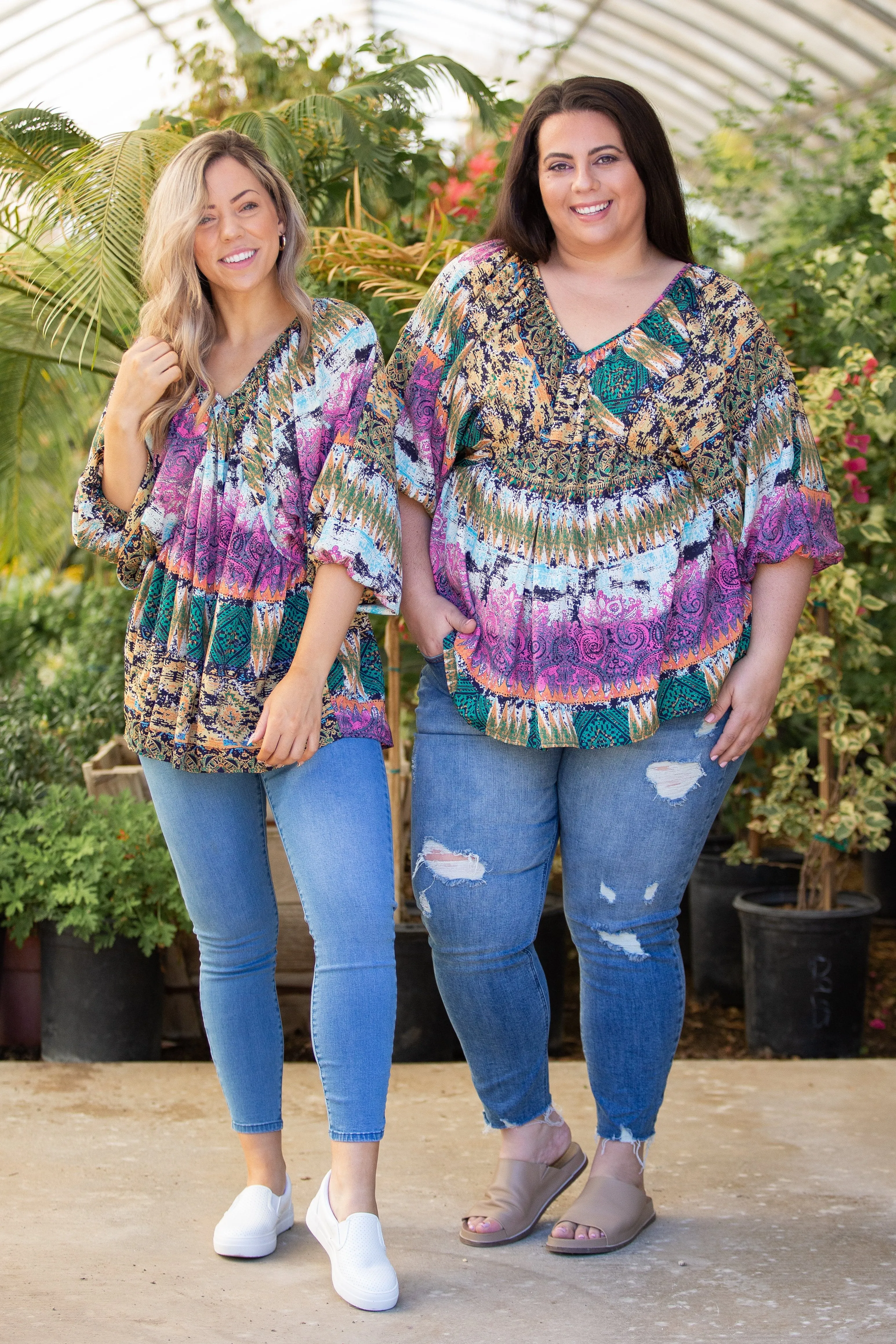 Boho Beauty Bell Sleeve Top