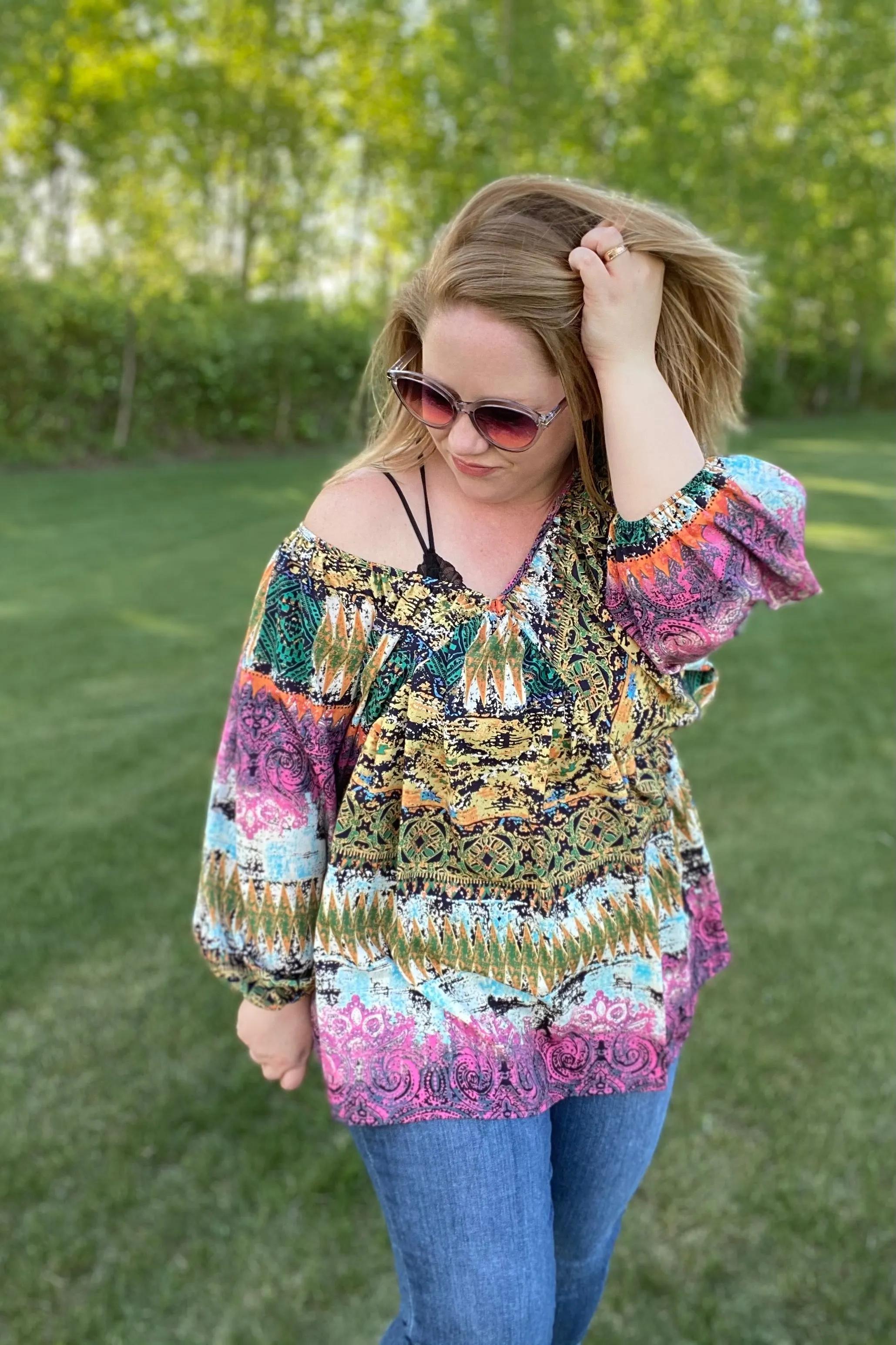 Boho Beauty Bell Sleeve Top