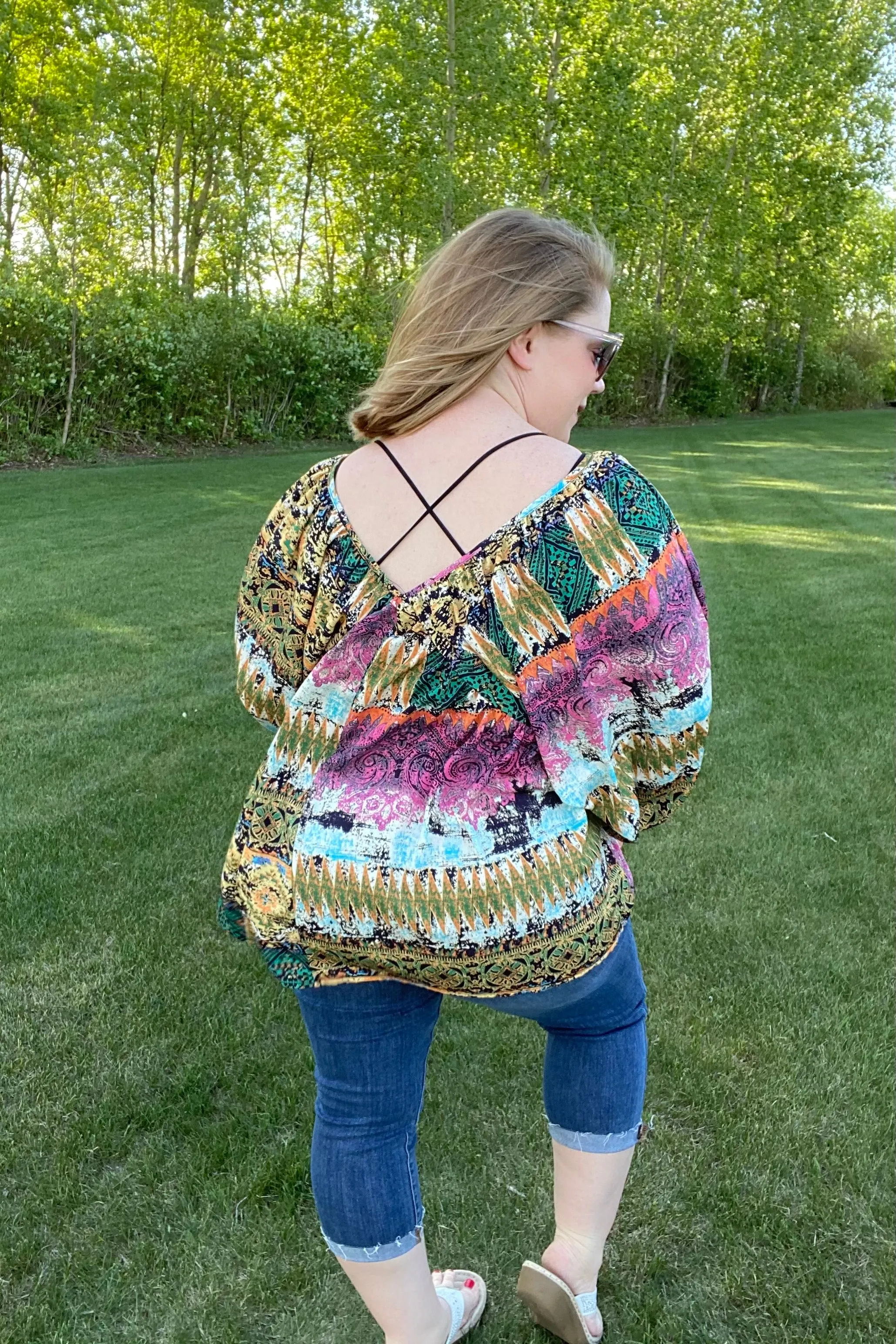 Boho Beauty Bell Sleeve Top