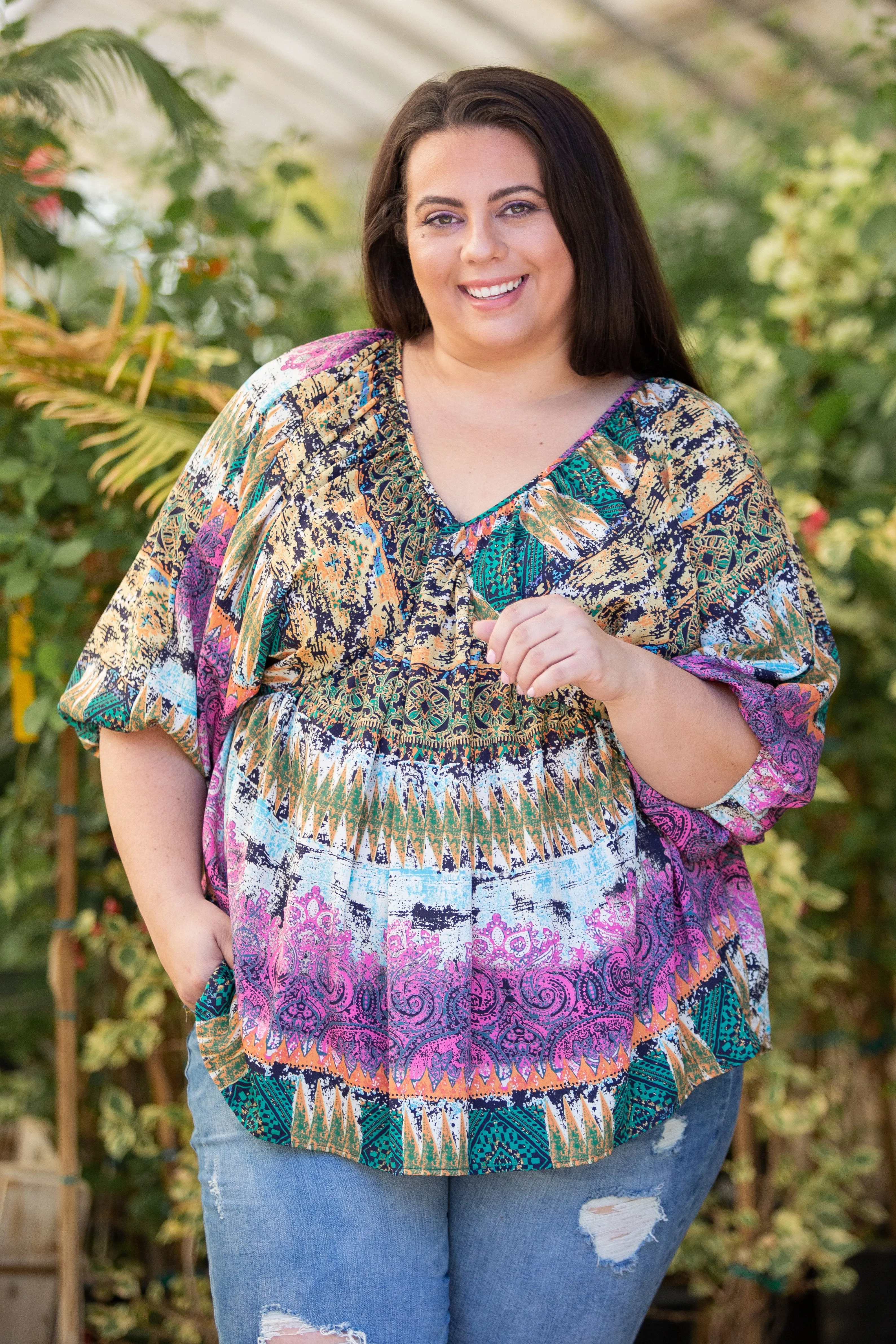 Boho Beauty Bell Sleeve Top