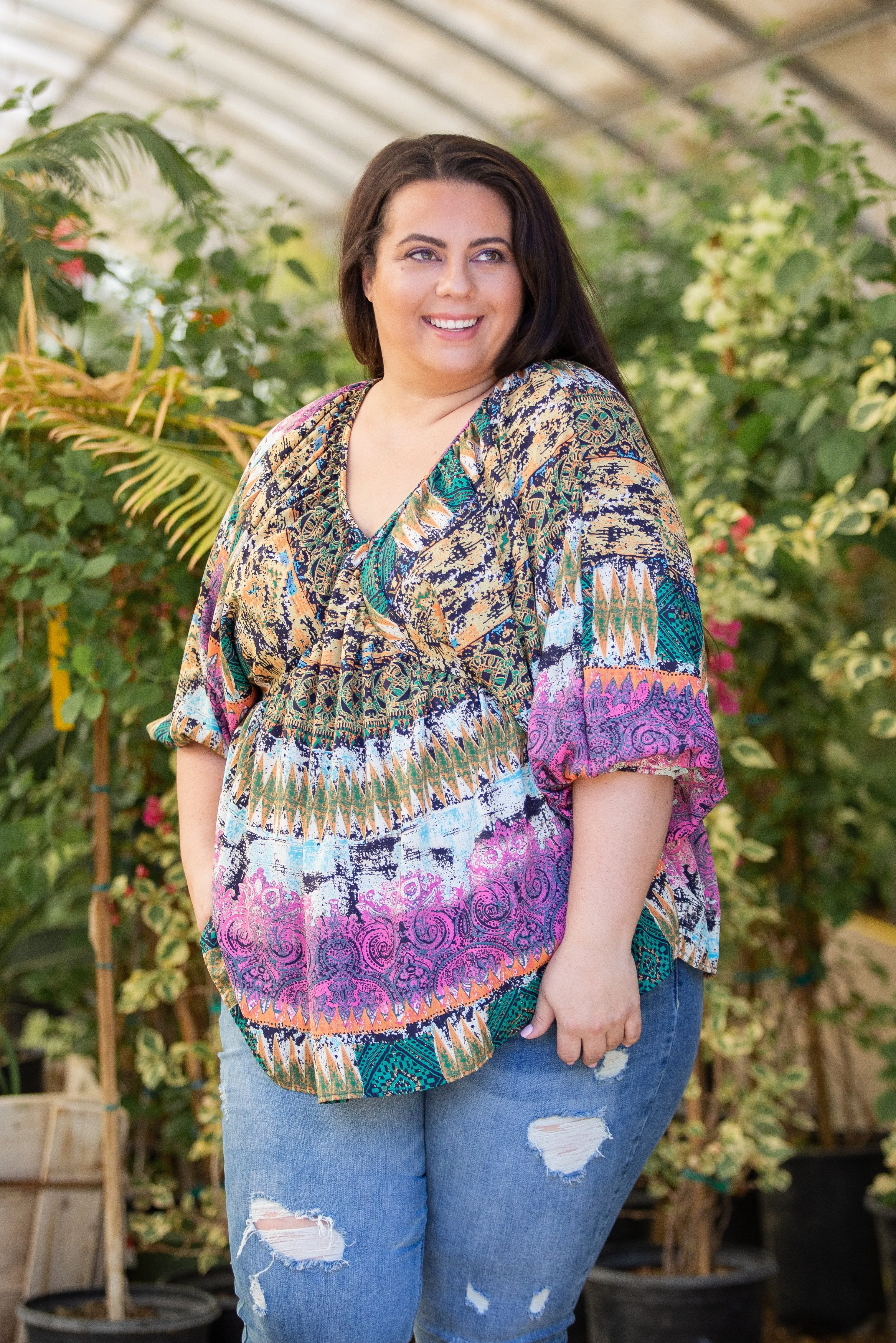 Boho Beauty Bell Sleeve Top