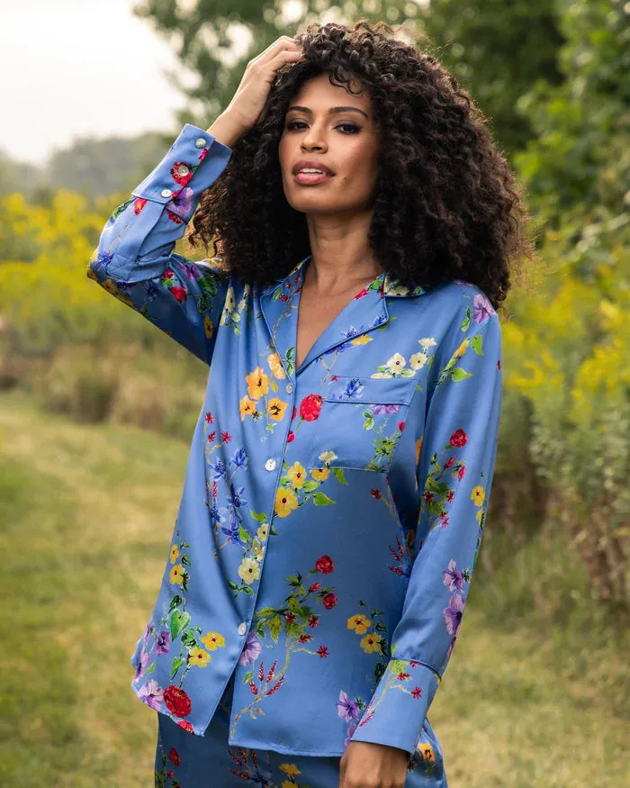 Botanical Silk Pajama Set
