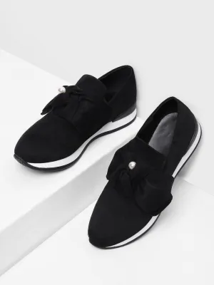Bow Decorated Low Top Sneakers