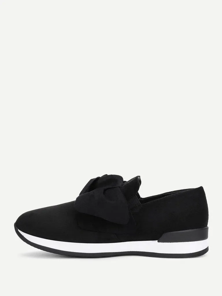 Bow Decorated Low Top Sneakers
