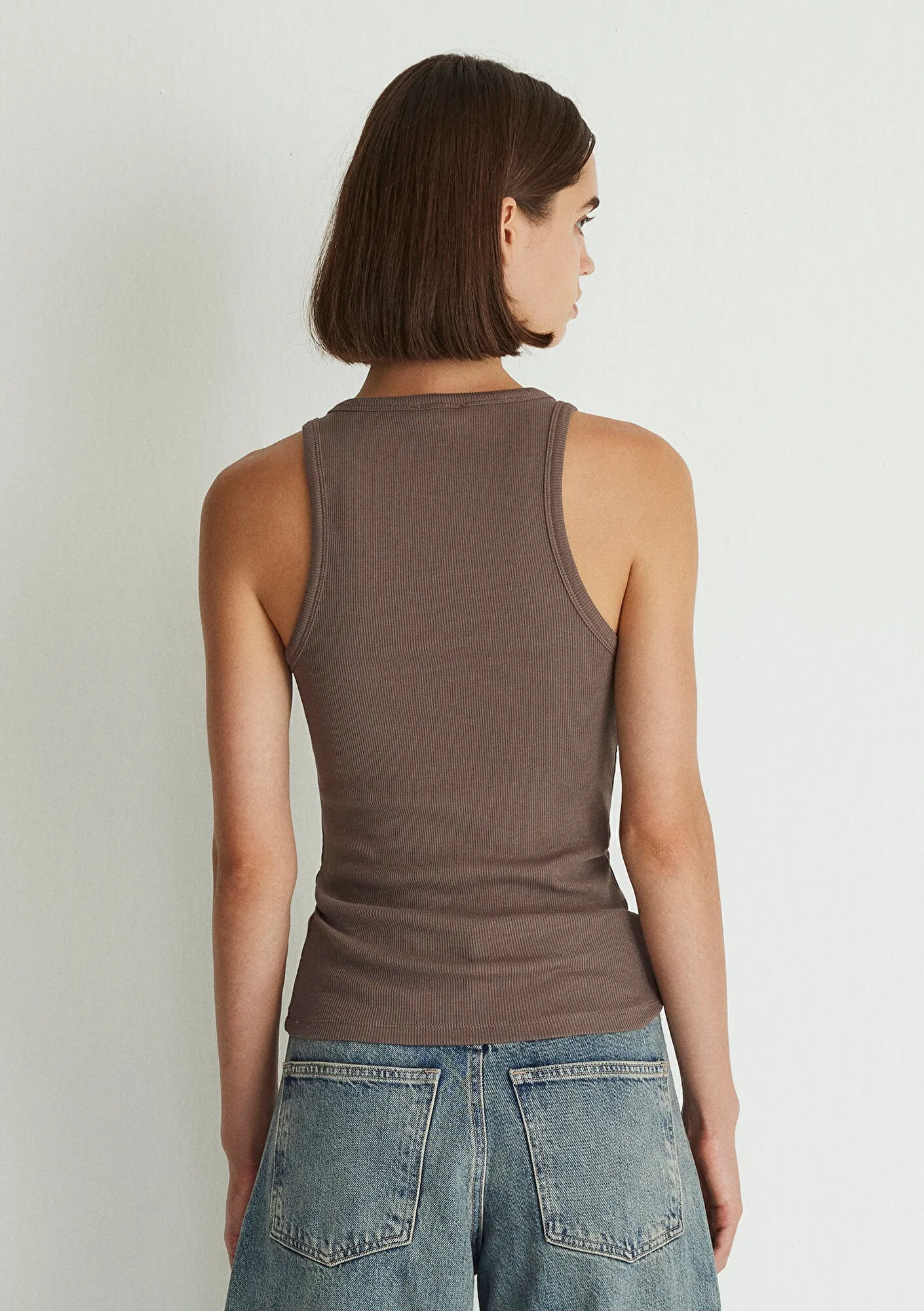 Brown Basic Tank Top